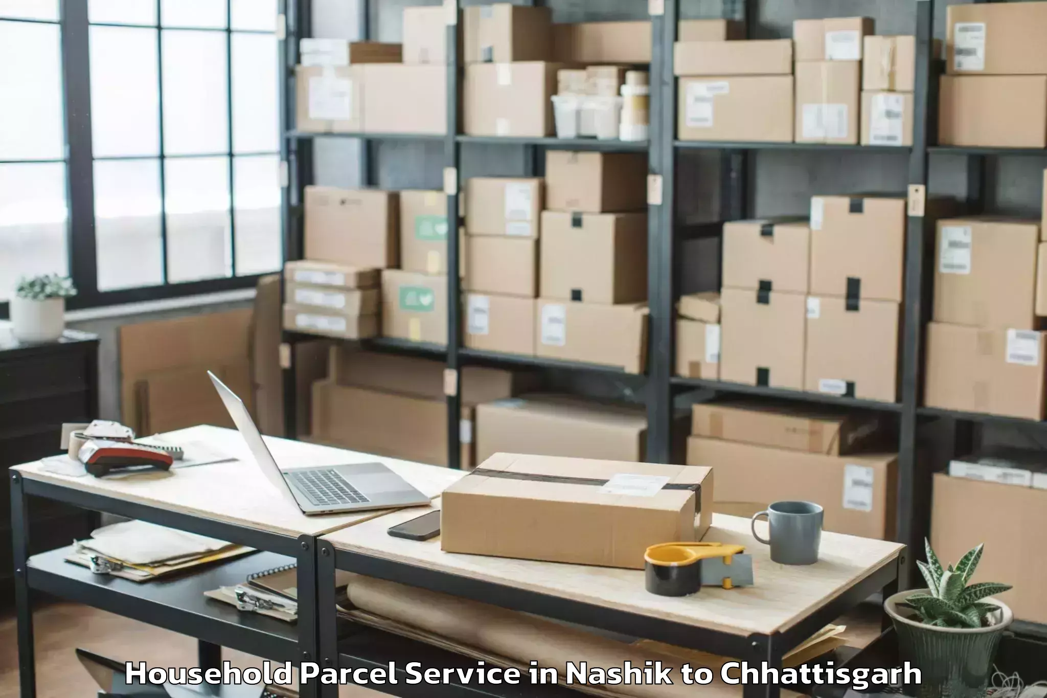 Book Nashik to Bilaspur Airport Pab Household Parcel Online